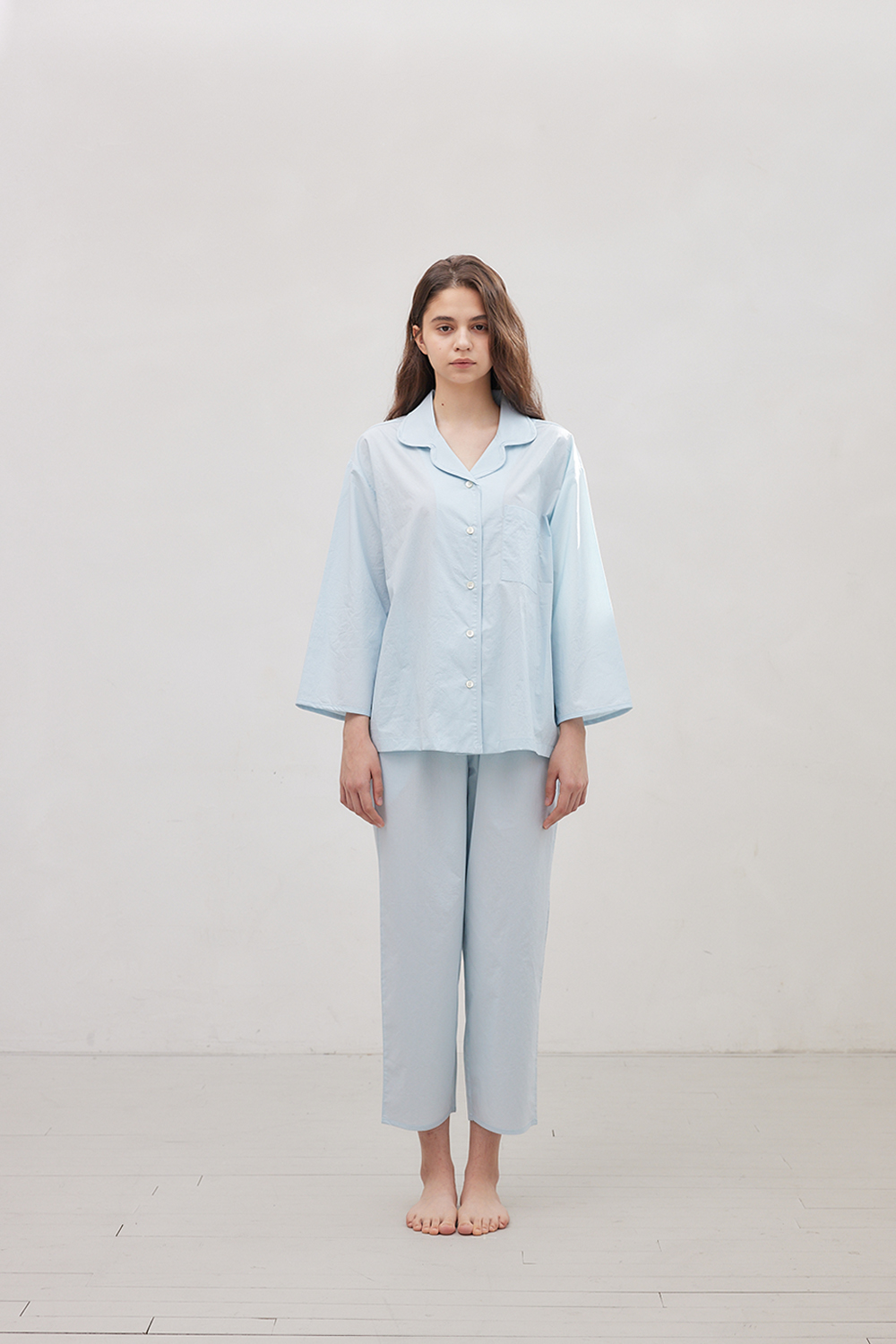 breeze short pajamas powder blue (단품)